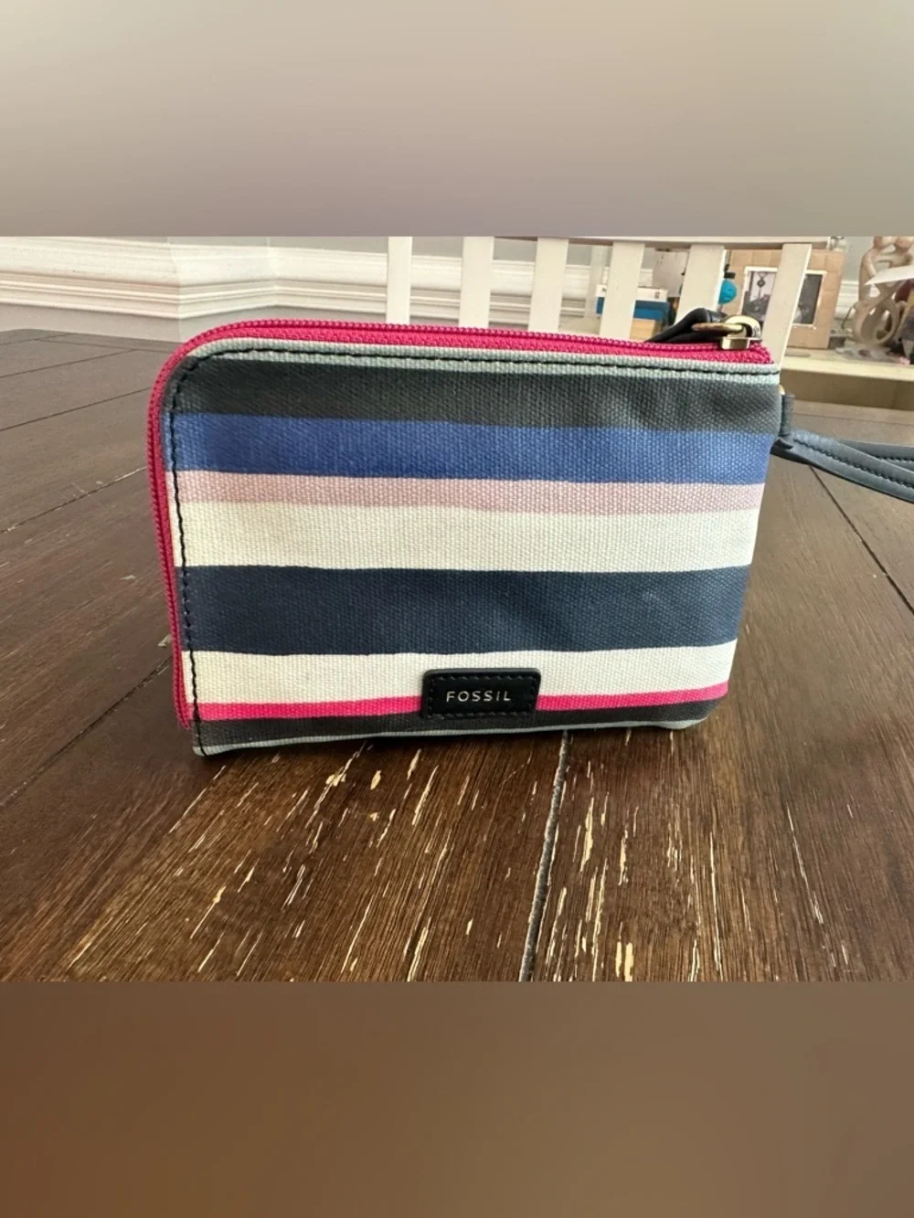 Fossil Eliza Striped Zip Wristlet